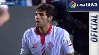 Posible penalti de Senderos sobre Fazio no señalado por el árbitro