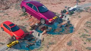 🔥 BIG & SMALL CARS vs GIANT PIT  💥 &ndash; BeamNG drive Extreme Crash Challenge!