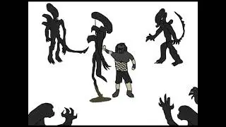 Alien VS Predator (Made with Pencil2D/Hecho con Pencil2D)