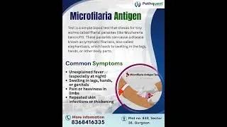 Microfilaria Antigen Test |Early Detection of Filarial Infection at Pathquest Diagnostics #pathology