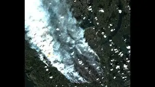 Wildfires of Canada: NWT, some of the largest fires on Earth; satellite + timelapse