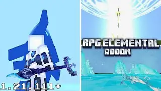 INSANE RPG ELEMENTAL ADDON in Minecraft PE 1.21+ 🔥 (New Weapons & Powers!)