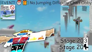 No Jumping Difficulty Chart Obby Stage 203 and Stage 204