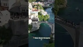 The Old Bridge of Mostar.                    #mostar #bosnia #cinematicdroneshots #balkantravel