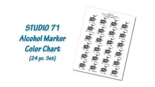 Studio 71 Alcohol Marker Color Chart (Set of 24)