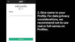 How to create profile to your ACT Head Impact Tracker user account in Android