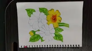 Brush pen painting flower #art #flowerdrawing 
