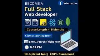 Enroll Now for India's Best Online Full Stack Web Development course ||  