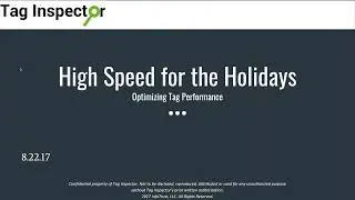High Speed for the Holidays Optimizing Tag Performance