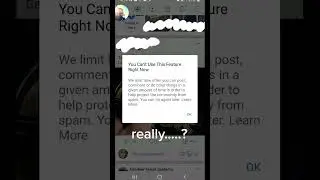 Frustration Over Facebook Feature Restriction#facebookproblems #socialmedialimits
