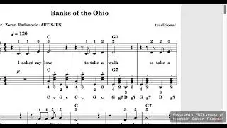 Banks of the Ohio - american folk sheetmusic - arranger : Zoran Radanovic 