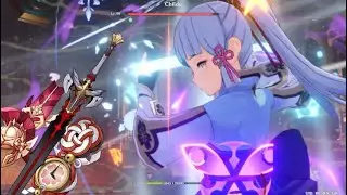 crowned ayaka lv.90 with blacksword r1 lv.90 solo childe   (talent10/8/9)