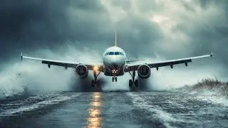 Qatar Airways Storm Day Safe Landing | Satisfying Smooth Landing SSL