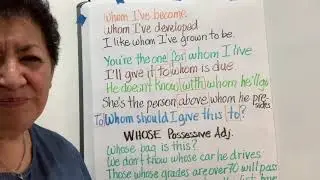 Clase 110 So/Such Homework whose/whom