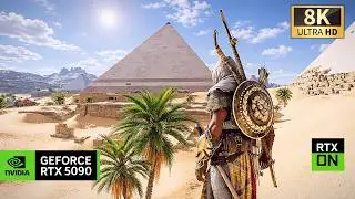 [8K] AC Origins RTX 5090 - STUNNING RAY TRACING Reshade Mod - INSANE Ultimate Realistic Graphics