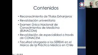 Clase: EUNACOM y Procedimientos de Reconocimiento y Revalidación de Títulos Extranjeros