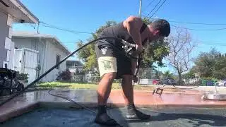 Fast driveway edge dirt removal 