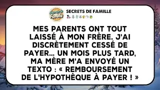 Déshéritée Pour Mon Frère, J'ai Arrêté De Payer. Un Mois Plus Tard, Ma Mère M'a Envoyé Un Texto.