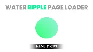Simple Ripple Animation Water Ripple | HTML CSS Button Effects