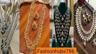 Rajwari Mala necklace set ||Mala pandel set Kundan Long dholna designs with Price/ bridal Jewllery
