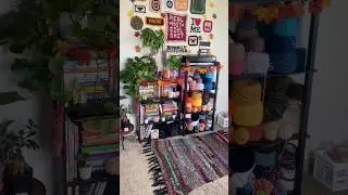 CROCHET SCRAP YARN RUG🧶💐 THE PERFECT STASHBUSTER! #crochet #hobby #crochetrug #scrapyarn