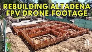 Rebuilding Homes In Altadena - Concrete Pour on New Home, Drone Footage #homebuilder #altadena