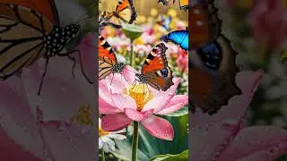 Nature's Magic: Beautiful Butterflies 🦋 #Shorts #AI #Nature.
