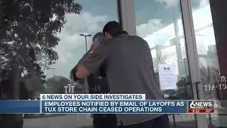 Employees of Tip Top Tux were notified of lay-offs via email