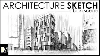 how to draw urban scene / ARCHITECTURE SKETCH