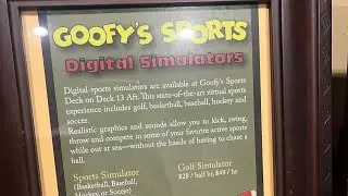 Goofy&rsquo;s Sports Simulator DCL Disney Dream Bahamas