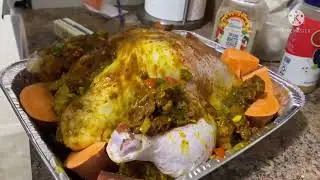 Roasted Chicken with Stuffing Italian Sausage Hot and Spicy 🌶/ pinay in New Jersey