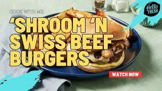 HelloFresh 'Shroom n Swiss Beef Burger Recipe 🍔 *ASMR Cooking*