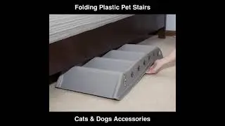 Folding Plastic Nonstick Pet Stairs, Durable Indoor or Outdoor | Cats & Dogs Accessories