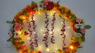 DIY backdrop decor for janmashtami and ganesh chaturthi #easy#quick #trending #decoration #