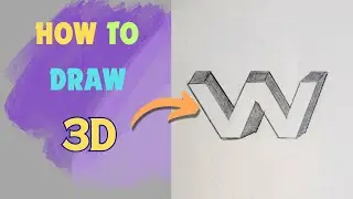 How to draw 3D Letter | Draw 3D Letter 