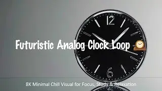 BIHORO &ndash; Futuristic Analog Clock Loop 🕰️ | 8K Minimal Chill Visual for Focus, Study & Relaxation