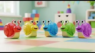 Five Little Toy Snails Slide Slide Slide | Nursery Rhymes for Kids & Baby Songs