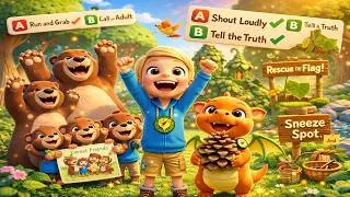 Kai And Zippy&rsquo;s Forest Adventure | Brown Bear Family Fun & Safety Lessons for Kids