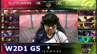 CG vs OPT | Week 2 Day 1 S9 LCS Spring 2019 (ex-NA LCS) | Clutch Gaming vs OpTic Gaming W2D1