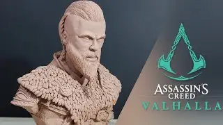 Sculpting ASSASSIN'S CREED VALHALLA in clay-Timelapse(MONSTER CLAY)
