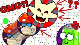 SPLITTING ON BIGGER BLOB WIN?! OMG AGARIO UNCUT GAMEPLAY (Agar.io)