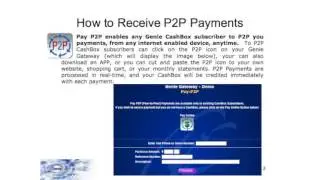 Peer to Peer Payments Users Guide