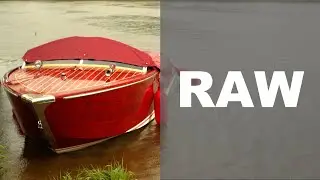 Бесплатные футажи RAW - Винтажная лодка на воде / FREE RAW FOOTAGE - Vintage boat on the water