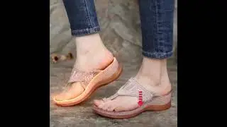 PREMIUM FLOWER EMBROIDERED ORTHOPEDIC WEDGE SANDALS