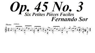 Fernando Sor  Op. 45 No. 3 Andante