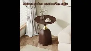 Walnut color carbon steel coffee table # imported original