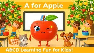 A for Apple 🍎 with Dog & Cat 🐶🐱 | ABCD Learning for Kids 🐶🐱 | Fun Alphabet Adventure!