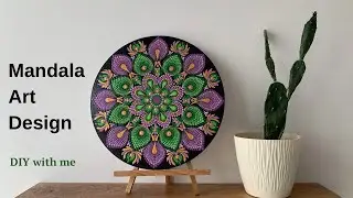 Green Mandala | How to paint a Dot Mandala painting for beginners.