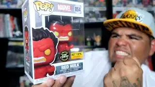 Red hulk gitd chase hot topic exc funko pop unboxing