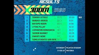 Letsile Tebogo 🇧🇼 300m World Record  30.69 WB